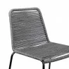 Armen Living Shasta Outdoor Metal and Grey Rope Stackable Counter Stool - Set of 2 Half Front - Armen Living Shasta Outdoor Metal and Grey Rope Stackable Counter Stool - Set of 2 Half Front