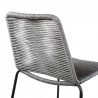Armen Living Shasta Outdoor Metal and Grey Rope Stackable Counter Stool - Set of 2 Harf Back