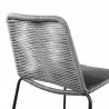 Armen Living Shasta Outdoor Metal and Grey Rope Stackable Counter Stool - Set of 2 Harf Back - Armen Living Shasta Outdoor Metal and Grey Rope Stackable Counter Stool - Set of 2 Harf Back