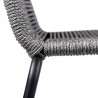 Armen Living Shasta Outdoor Metal and Grey Rope Stackable Counter Stool - Set of 2 Close View