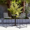 Armen Living Shasta Outdoor Metal and Grey Rope Stackable Counter Stool - Set of 2