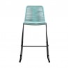 Armen Living Shasta Outdoor Metal and Rope Stackable Counter Stool - Wasabi Front