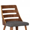 Armen Living Storm Mid-Century Dining Chair In Walnut Wood And Charcoal Fabric 06