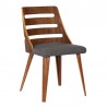 Armen Living Storm Mid-Century Dining Chair In Walnut Wood And Charcoal Fabric 01