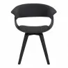 Armen Living Summer Contemporary Dining Chair In Black Brush Wood Finish And Charcoal Fabric 02 - Armen Living Summer Contemporary Dining Chair In Black Brush Wood Finish And Charcoal Fabric 02