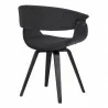 Armen Living Summer Contemporary Dining Chair In Black Brush Wood Finish And Charcoal Fabric 03 - Armen Living Summer Contemporary Dining Chair In Black Brush Wood Finish And Charcoal Fabric 03
