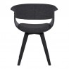 Armen Living Summer Contemporary Dining Chair In Black Brush Wood Finish And Charcoal Fabric 05
