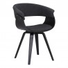 Armen Living Summer Contemporary Dining Chair In Black Brush Wood Finish And Charcoal Fabric 01