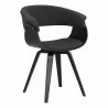 Armen Living Summer Contemporary Dining Chair In Black Brush Wood Finish And Charcoal Fabric 01 - Armen Living Summer Contemporary Dining Chair In Black Brush Wood Finish And Charcoal Fabric 01