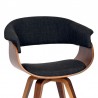 Summer Modern Chair In Charcoal Fabric and Walnut Wood 05