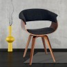 Summer Modern Chair In Charcoal Fabric and Walnut Wood