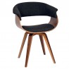 Summer Modern Chair In Charcoal Fabric and Walnut Wood 03
