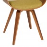 Summer Modern Chair In Green Fabric and Walnut Wood 01