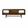 Superb Rustic Oak Coffee Table with Drawer - Front - Superb Rustic Oak Coffee Table with Drawer - Front