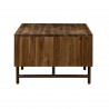 Superb Rustic Oak Coffee Table with Drawer - Side