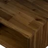 Superb Rustic Oak Coffee Table with Drawer - Edge Close-Up - Superb Rustic Oak Coffee Table with Drawer - Edge Close-Up