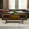 Superb Rustic Oak Coffee Table with Drawer - Lifestyle - Superb Rustic Oak Coffee Table with Drawer - Lifestyle