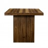 Armen Living Superb Rustic Oak Dining Table In Matte Brass 03