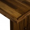 Armen Living Superb Rustic Oak Dining Table In Matte Brass 08