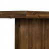 Armen Living Superb Rustic Oak Dining Table In Matte Brass 07