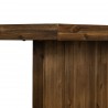 Superb Rustic Oak Dining Table - Table Edge Close-Up Side