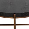 Armen Living Sylvie Brushed Oak and Metal Round Coffee Table Bottom