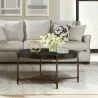 Armen Living Sylvie Brushed Oak and Metal Round Coffee Table - Armen Living Sylvie Brushed Oak and Metal Round Coffee Table