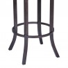 Armen Living Tahiti Arm Barstool in Auburn Bay finish with Brown Pu upholstery Legs