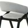 Armen Living Talulah Gray Fabric and Black Veneer Dining Side Chairs- Half Back - Armen Living Talulah Gray Fabric and Black Veneer Dining Side Chairs- Half Back