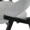 Armen Living Talulah Gray Fabric and Black Veneer Dining Side Chairs- Arm