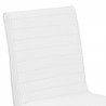 Tempe Contemporary Dining Chair in White Faux Leather with Brushed Stainless Steel Finish - Set of 2 05