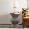 Armen Living Lizzie Concrete Indoor Outdoor Accent Stool End Table Lifestyle 