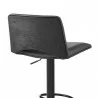 Armen Living Thierry Adjustable Swivel Gray Faux Leather and Black Metal Bar Stool Half Back - Armen Living Thierry Adjustable Swivel Gray Faux Leather and Black Metal Bar Stool Half Back