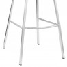 Armen Living Gray Tandy Faux Leather and Brushed Stainless Steel 26" Counter Stool Leg