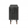 Armen Living Turin Rustic Oak Wood Sideboard Cabinet with Copper Accent Side