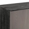 Armen Living Turin Rustic Oak Wood Sideboard Cabinet with Copper Accent Corner