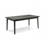 Toledo Mid-Century Tundra Grey Acacia Dining Table - Angled