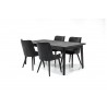 Toledo Mid-Century Tundra Grey Acacia Dining Table - Set