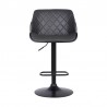 Armen Living Toby Grey Faux Leather Adjustable Height Swivel Black Wood and Metal Bar Stool Front