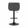 Armen Living Toby Grey Faux Leather Adjustable Height Swivel Black Wood and Metal Bar Stool Back - Armen Living Toby Grey Faux Leather Adjustable Height Swivel Black Wood and Metal Bar Stool Back