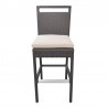 Armen Living Tropez Outdoor Patio Wicker Barstool With Water Resistant Beige Fabric Cushions 04