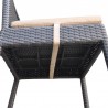 Armen Living Tropez Outdoor Patio Wicker Barstool With Water Resistant Beige Fabric Cushions 09