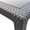 Armen Living Tropez Outdoor Patio Wicker Bar Table With Black Glass Top 03