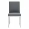 Armen Living Trevor Contemporary Dining Chair In Brushed Stainless Steel And Gray Faux Leather 03 - Armen Living Trevor Contemporary Dining Chair In Brushed Stainless Steel And Gray Faux Leather 03