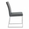 Armen Living Trevor Contemporary Dining Chair In Brushed Stainless Steel And Gray Faux Leather 04 - Armen Living Trevor Contemporary Dining Chair In Brushed Stainless Steel And Gray Faux Leather 04