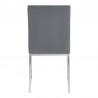 Armen Living Trevor Contemporary Dining Chair In Brushed Stainless Steel And Gray Faux Leather 05