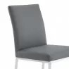 Armen Living Trevor Contemporary Dining Chair In Brushed Stainless Steel And Gray Faux Leather 06 - Armen Living Trevor Contemporary Dining Chair In Brushed Stainless Steel And Gray Faux Leather 06
