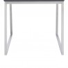 Armen Living Trevor Contemporary Dining Chair In Brushed Stainless Steel And Gray Faux Leather 07
