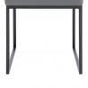 Armen Living Trevor Contemporary Dining Chair In Matte Black Finish And Gray Faux Leather 06