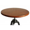 Armen Living Tribeca Pub Table in Industrial Grey Finish with Ash Wood Tabletop - Tabletop Details